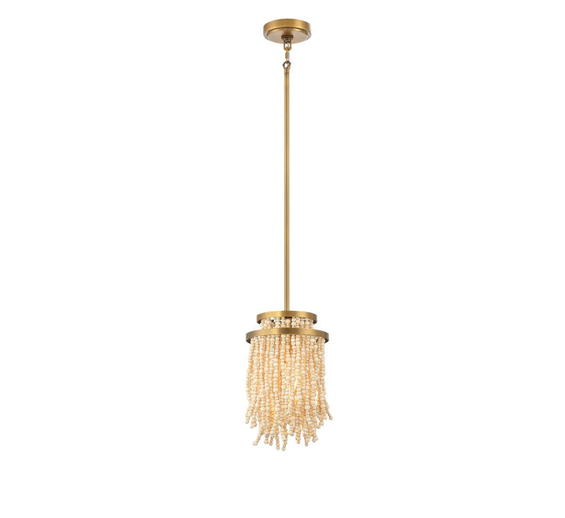 Lib & Co. 10179-025 One Light Pendant, Antique Brass