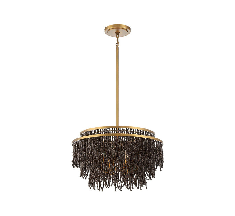 Lib & Co. 10181-026 Five Light Chandelier, Antique Brass
