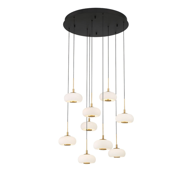 Lib & Co. 10195-02 LED Chandelier, Matte Black