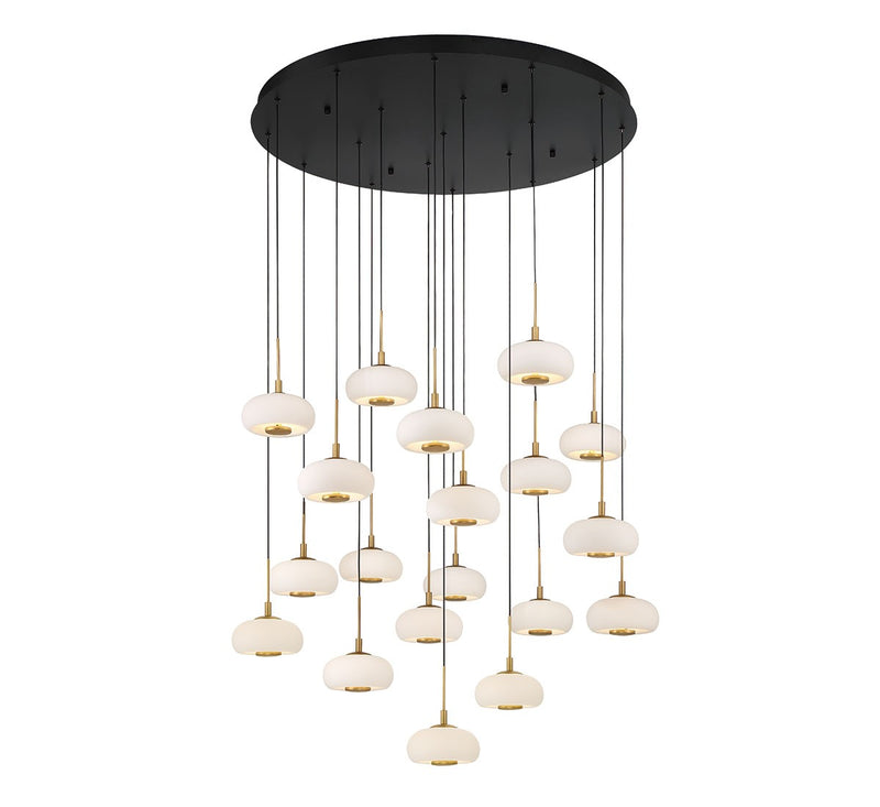 Lib & Co. 10196-02 LED Chandelier, Matte Black
