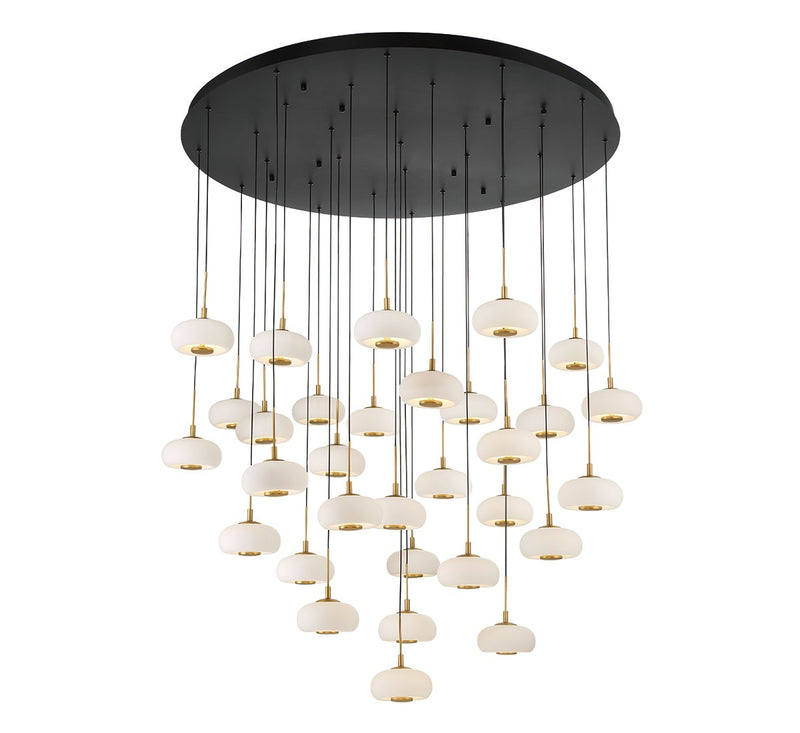 Lib & Co. 10197-02 LED Chandelier, Matte Black