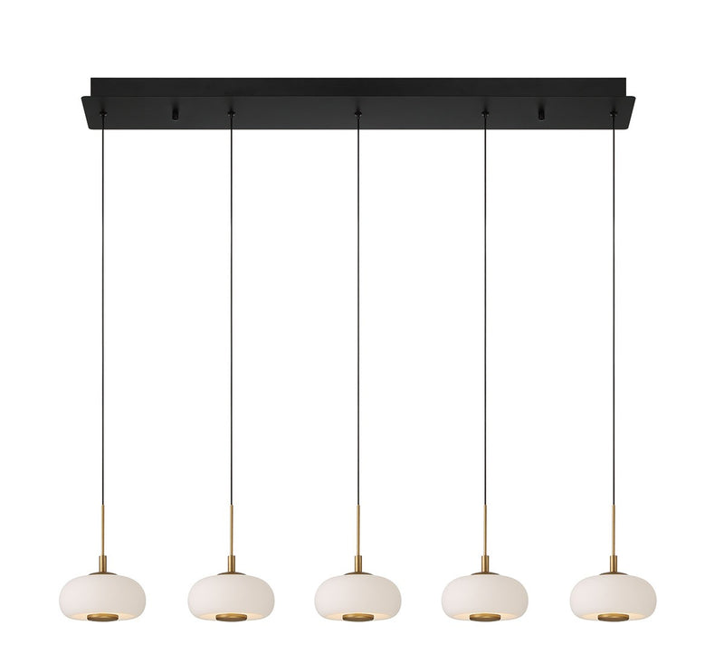 Lib & Co. 10199-02 LED Chandelier, Matte Black