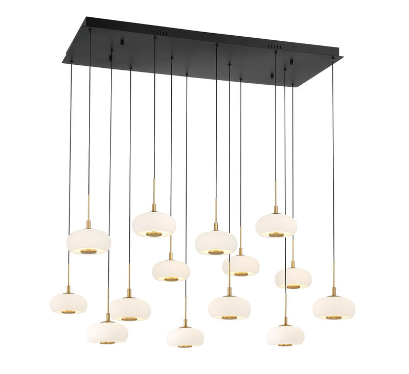 Lib & Co. 10200-02 LED Chandelier, Matte Black