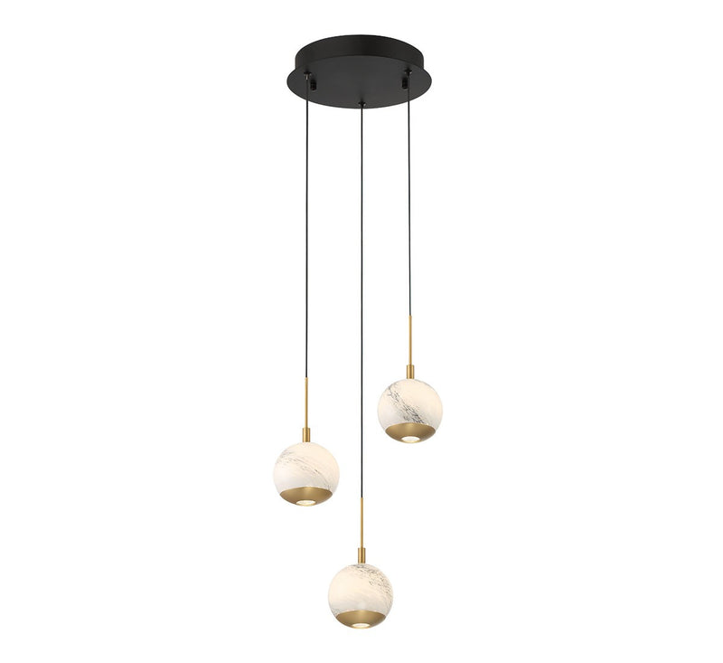 Lib & Co. 10203-02 LED Pendant, Matte Black