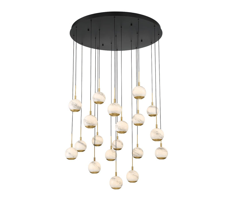 Lib & Co. 10205-02 LED Chandelier, Matte Black