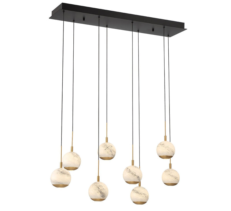 Lib & Co. 10207-02 LED Chandelier, Matte Black