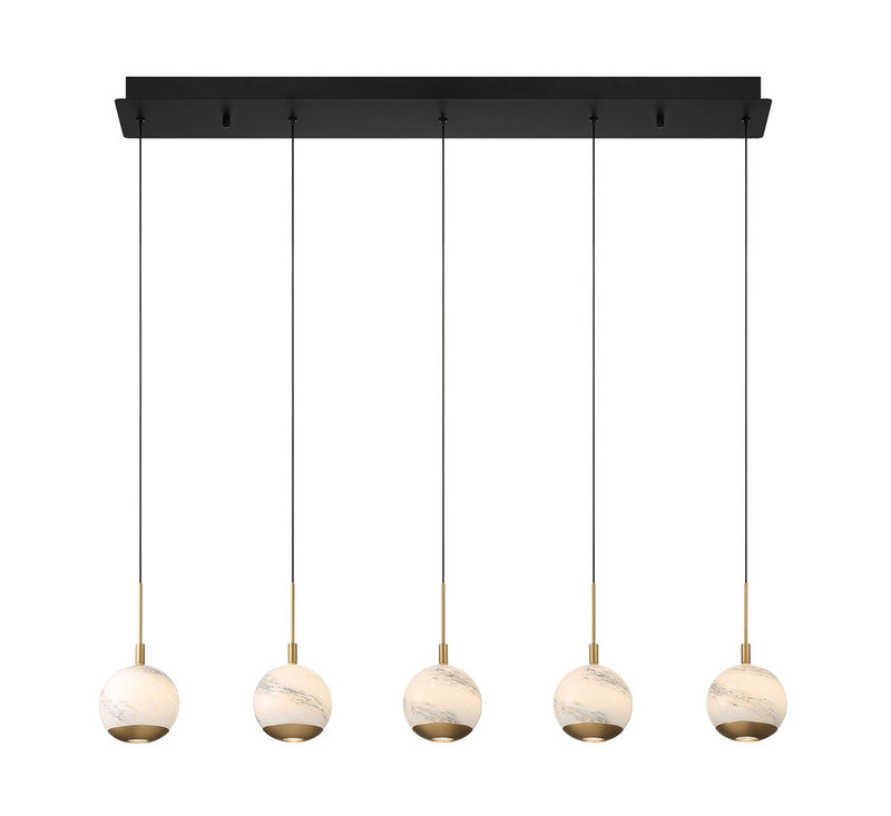 Lib & Co. 10208-02 LED Chandelier, Matte Black