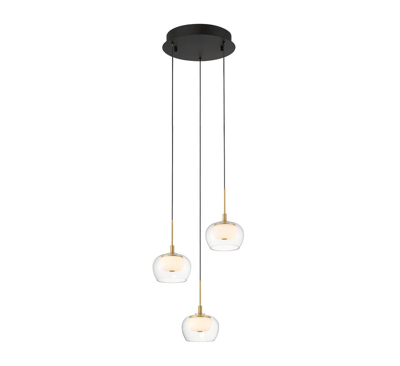 Lib & Co. 10212-02 LED Pendant, Matte Black