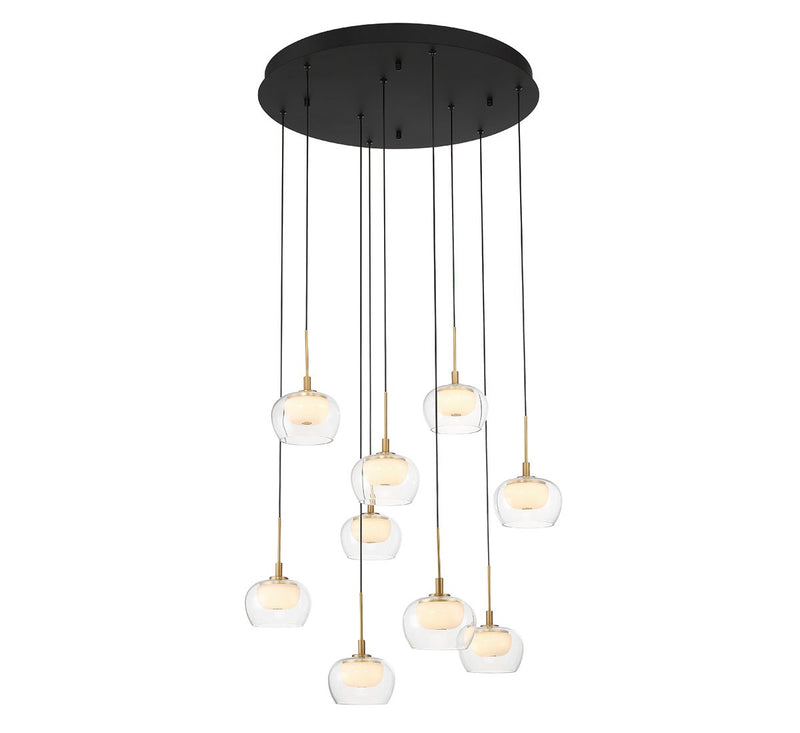 Lib & Co. 10213-02 LED Chandelier, Matte Black