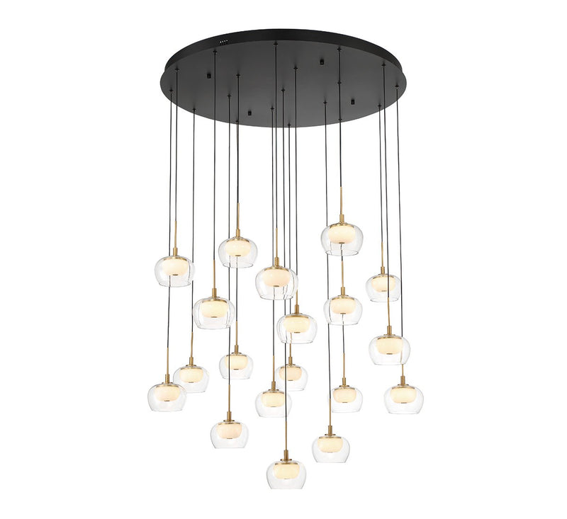 Lib & Co. 10214-02 LED Chandelier, Matte Black