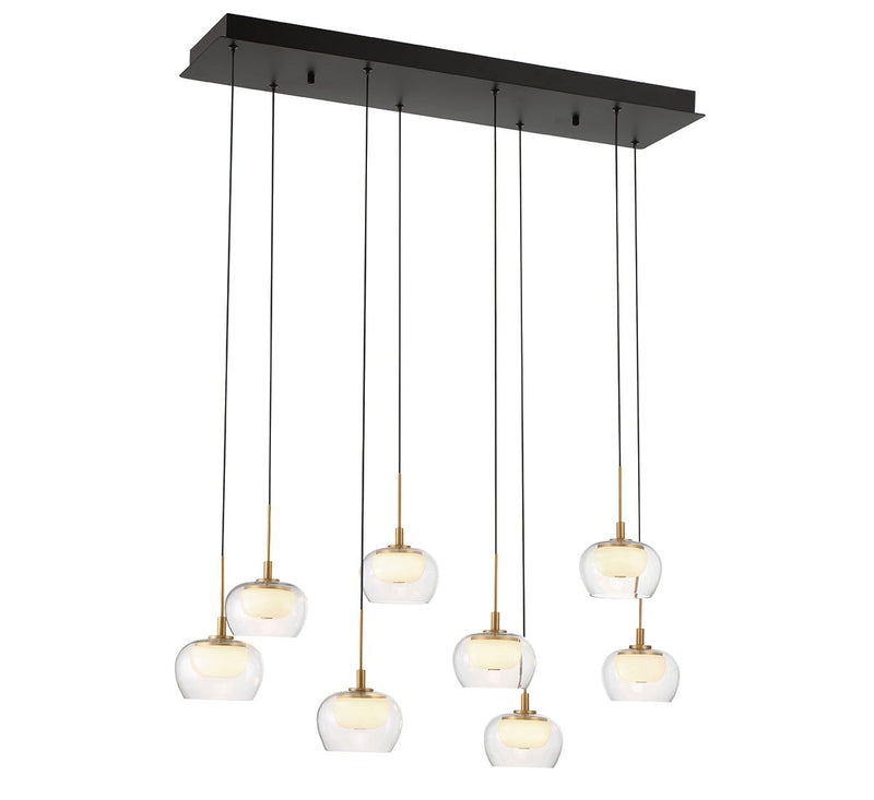 Lib & Co. 10216-02 LED Chandelier, Matte Black