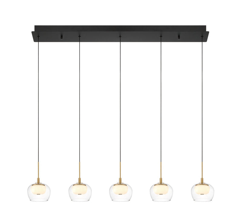 Lib & Co. 10217-02 LED Chandelier, Matte Black
