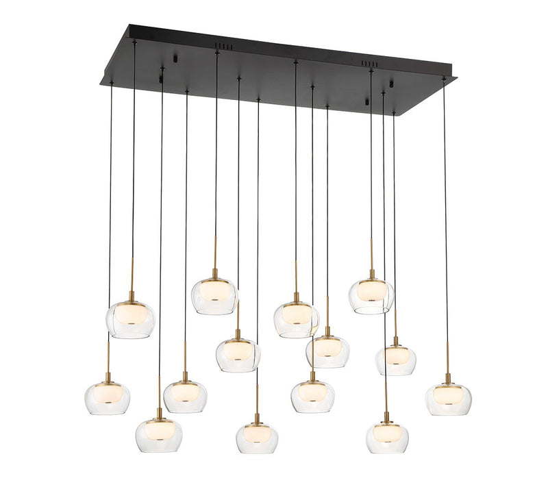 Lib & Co. 10218-02 LED Chandelier, Matte Black