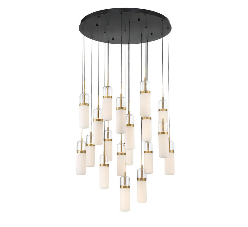 Lib & Co. 10223-02 LED Chandelier, Matte Black
