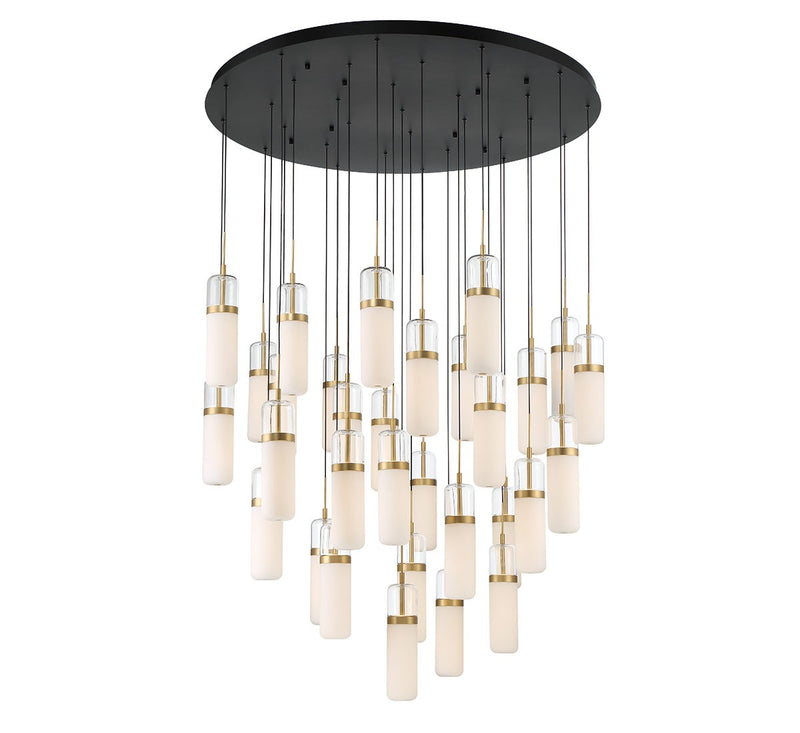 Lib & Co. 10224-02 LED Chandelier, Matte Black