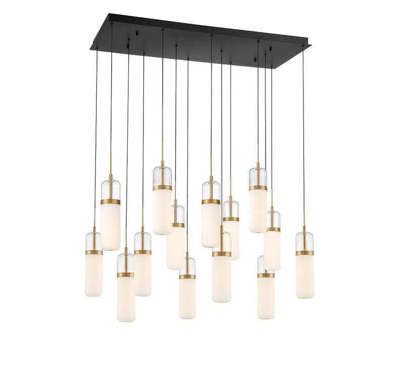 Lib & Co. 10227-02 LED Chandelier, Matte Black
