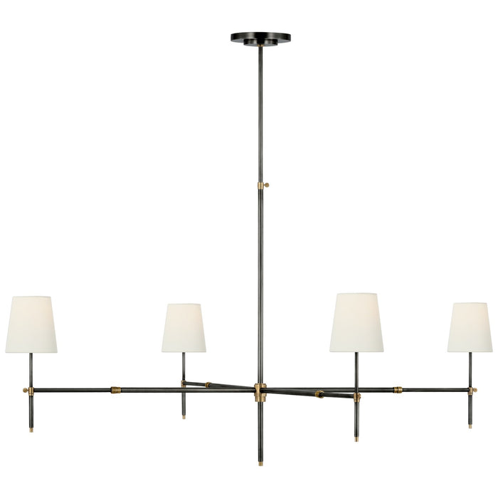 Visual Comfort Signature TOB 5196BZ/HAB-L LED Chandelier, Bronze and Hand-Rubbed Antique Brass