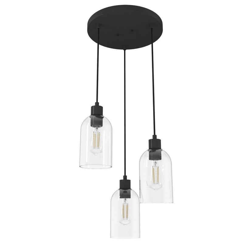 Hunter 19136 Three Light Pendant, Noble Bronze