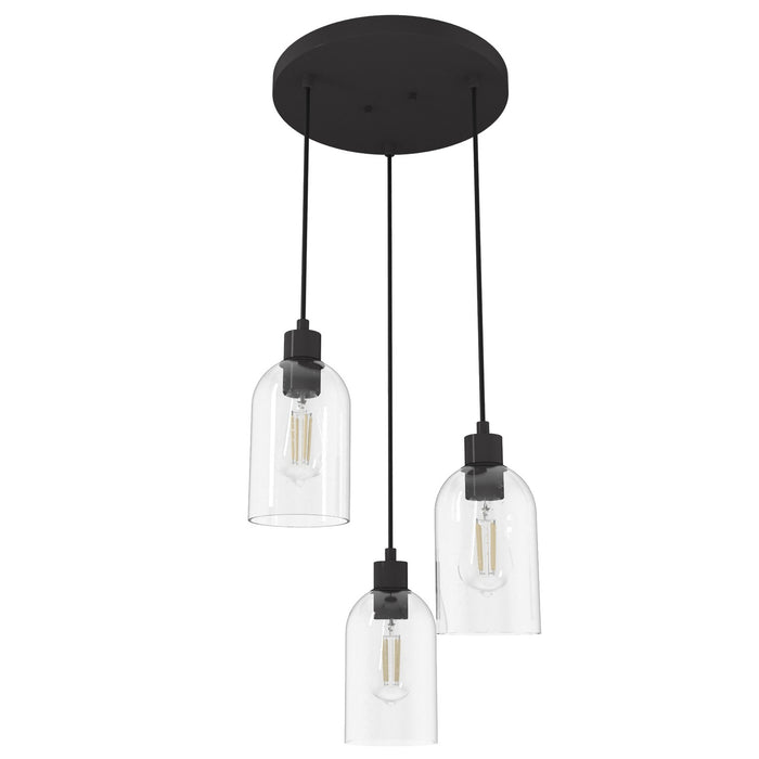 Hunter 19136 Three Light Pendant, Noble Bronze
