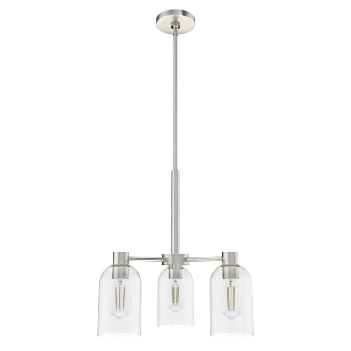 Hunter 19706 Three Light Chandelier, Brushed Nickel