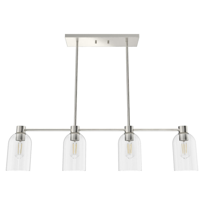 Hunter 19714 Four Light Chandelier, Brushed Nickel