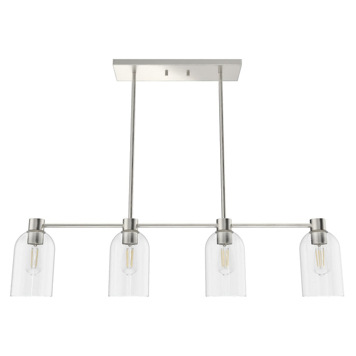 Hunter 19714 Four Light Chandelier, Brushed Nickel
