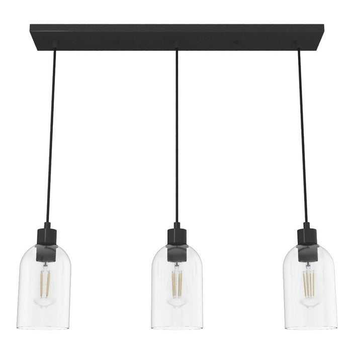 Hunter 19722 Three Light Linear Cluster, Noble Bronze