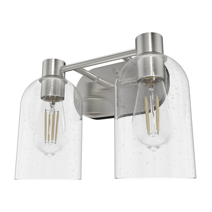 Hunter 19778 Two Light Bathroom Vanity, Brushed Nickel