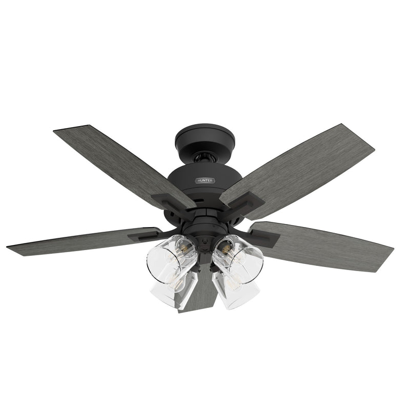 Hunter 52425 44" Ceiling Fan, Matte Black