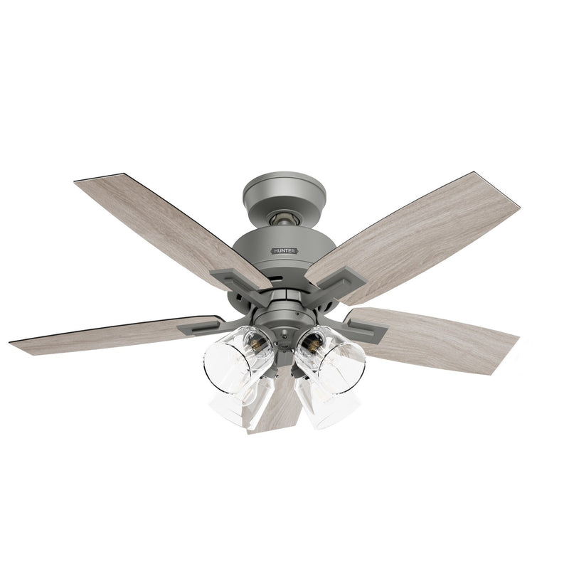 Hunter 52427 44" Ceiling Fan, Matte Silver