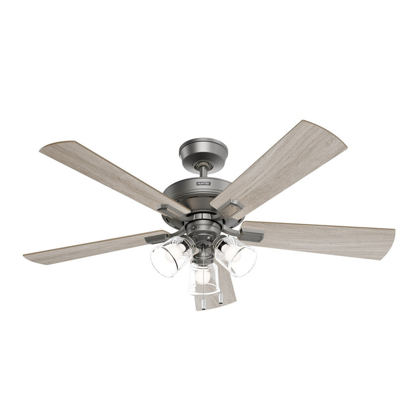 Hunter 52534 52" Ceiling Fan, Matte Silver