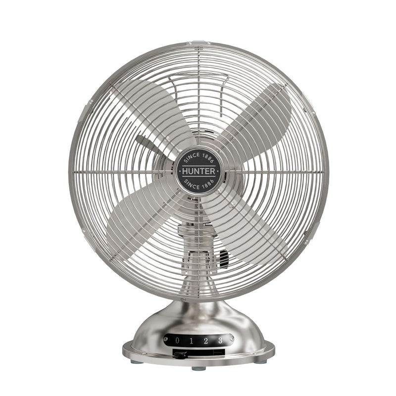 Hunter 97315 Portable Desk Fan, Brushed Nickel