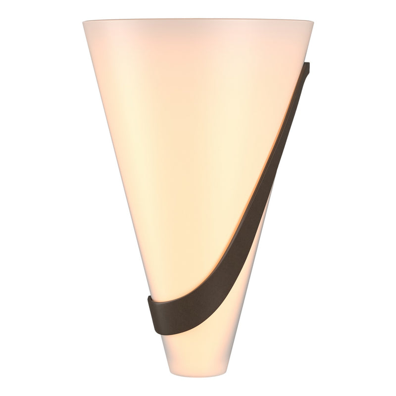 Hubbardton Forge 206563-SKT-RGT-05-GG0074 Two Light Wall Sconce, Bronze