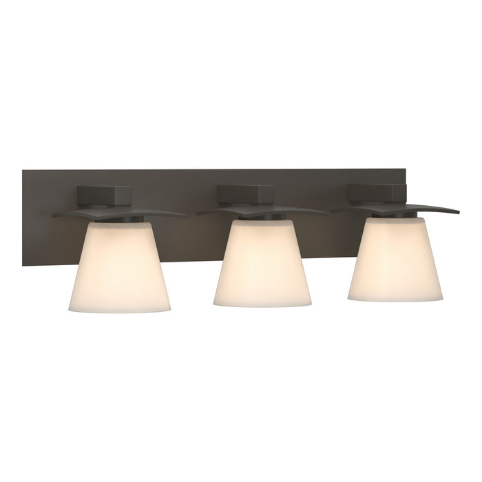 Hubbardton Forge 206603-SKT-07-GG0242 Three Light Wall Sconce, Dark Smoke