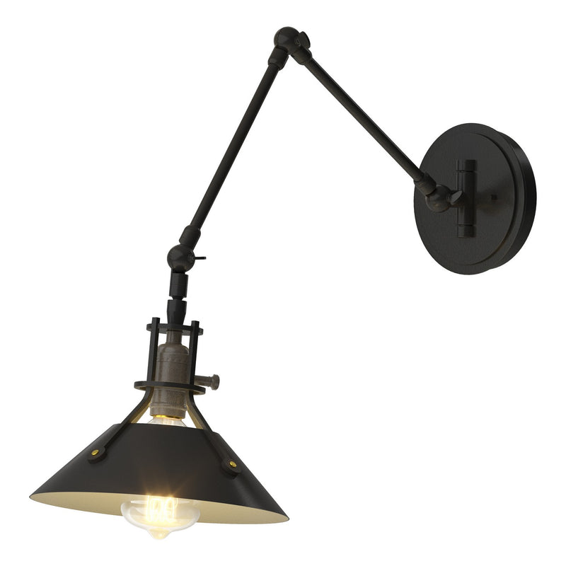 Hubbardton Forge 209320-SKT-10-10 One Light Wall Sconce, Black