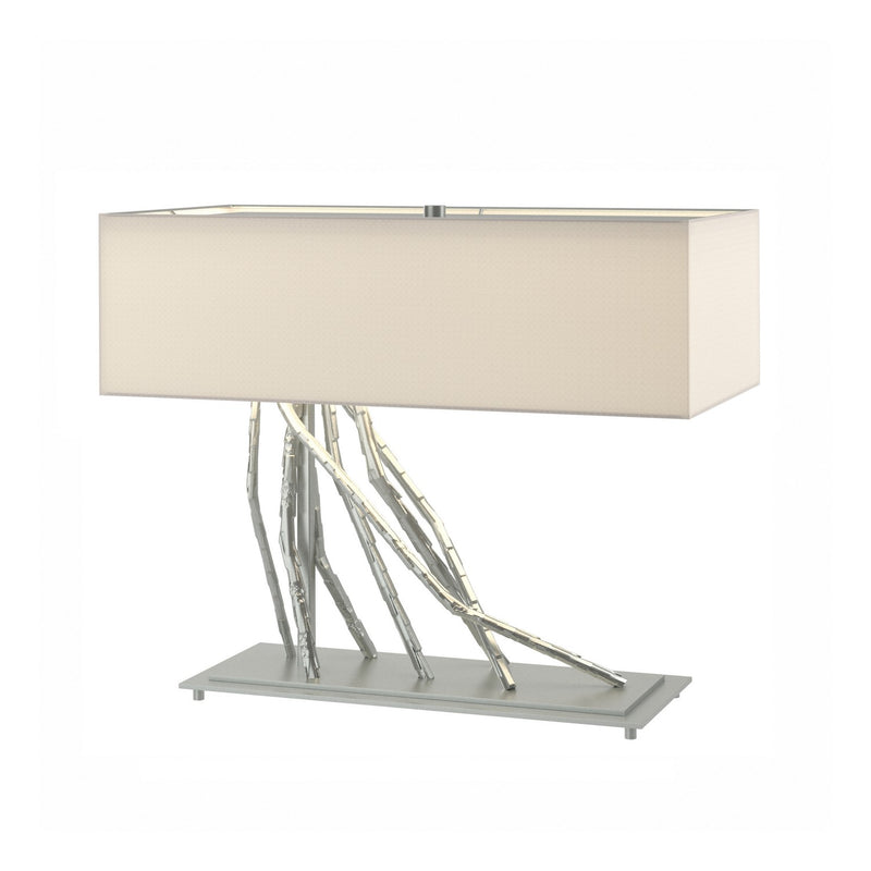 Hubbardton Forge 277660-SKT-82-SE2010 Two Light Table Lamp, Vintage Platinum