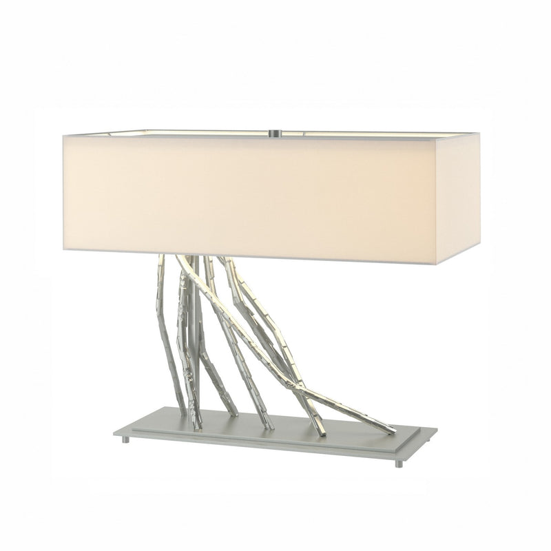 Hubbardton Forge 277660-SKT-82-SF2010 Two Light Table Lamp, Vintage Platinum
