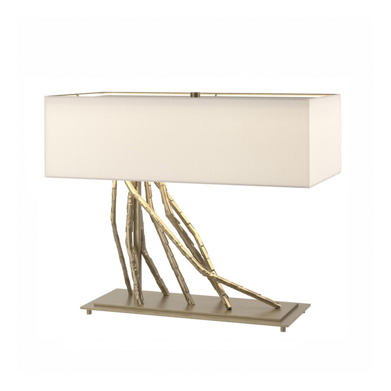 Hubbardton Forge 277660-SKT-84-SE2010 Two Light Table Lamp, Soft Gold