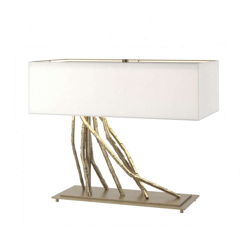 Hubbardton Forge 277660-SKT-84-SF2010 Two Light Table Lamp, Soft Gold
