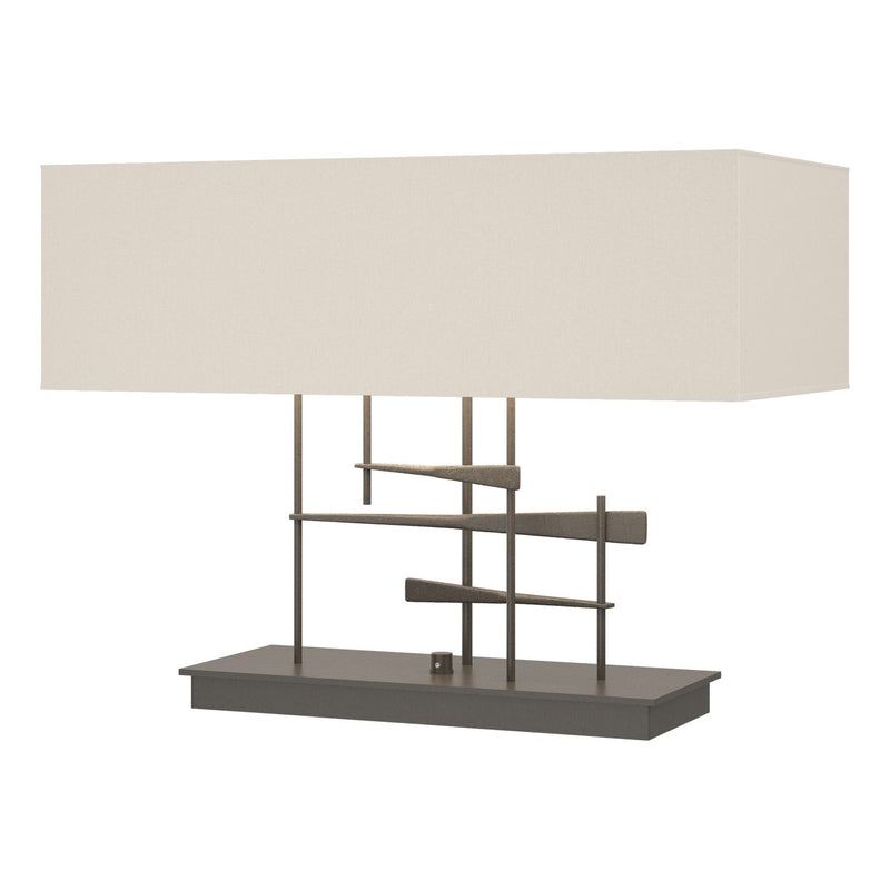 Hubbardton Forge 277670-SKT-07-SE2010 Two Light Table Lamp, Dark Smoke