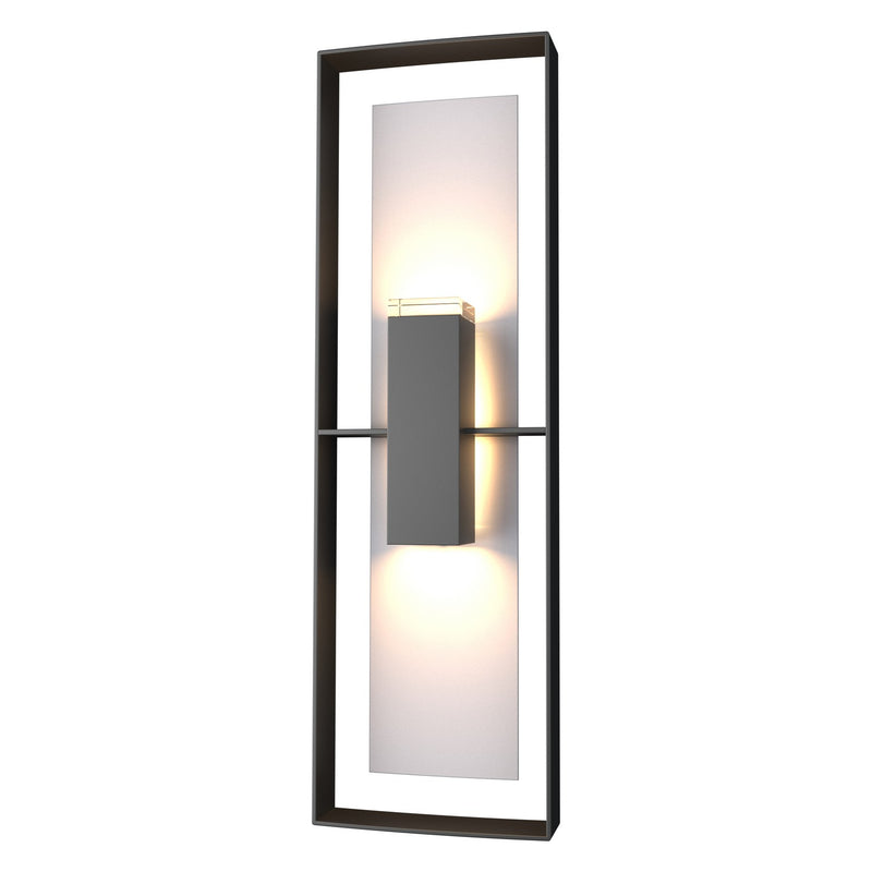 Hubbardton Forge 302607-SKT-80-78-ZM0546 Two Light Outdoor Wall Sconce, Coastal Black
