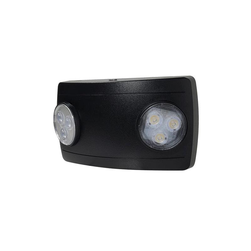 Nora Lighting NE-612LEDB Dual Head LED Emergency Light, Black