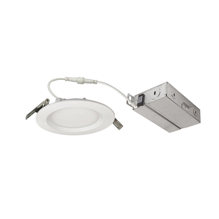 Nora Lighting NEFLINTW-R4MPWLE4 LED Downlight, Matte Powder White