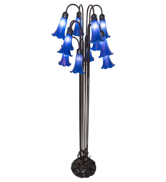 Meyda Tiffany 15895 12 Light Floor Lamp, Mahogany Bronze