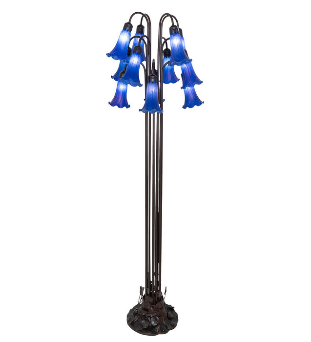 Meyda Tiffany 15895 12 Light Floor Lamp, Mahogany Bronze