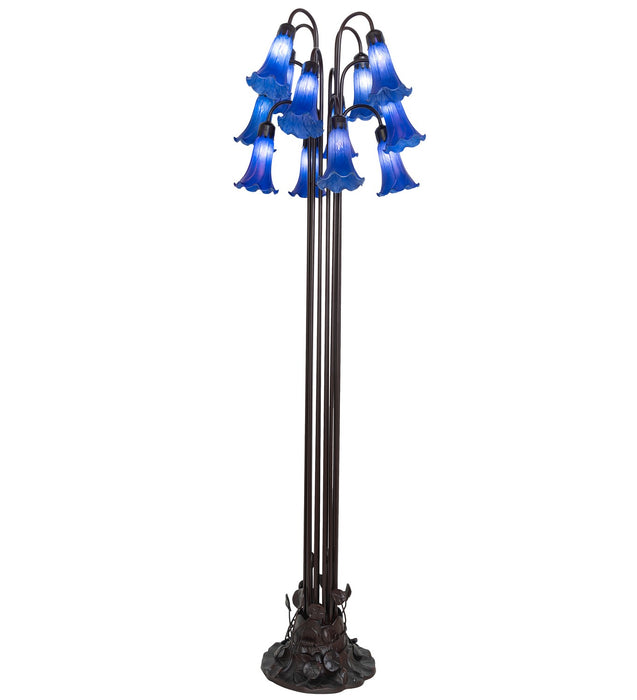 Meyda Tiffany 15895 12 Light Floor Lamp, Mahogany Bronze