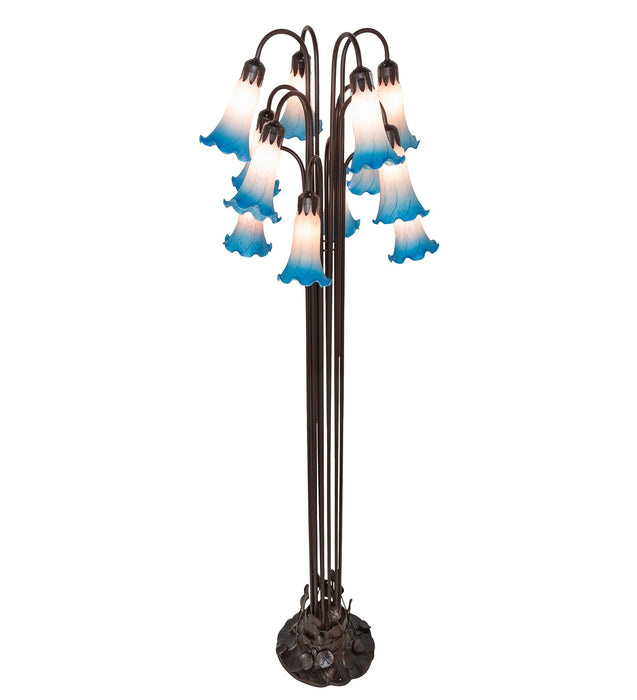 Meyda Tiffany 15954 12 Light Floor Lamp, Mahogany Bronze