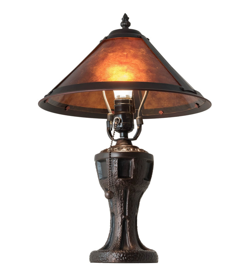 Meyda Tiffany 224098 One Light Table Lamp, Mahogany Bronze