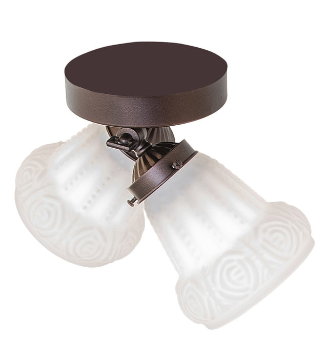 Meyda Tiffany 254394 Two Light Flushmount, Mahogany Bronze