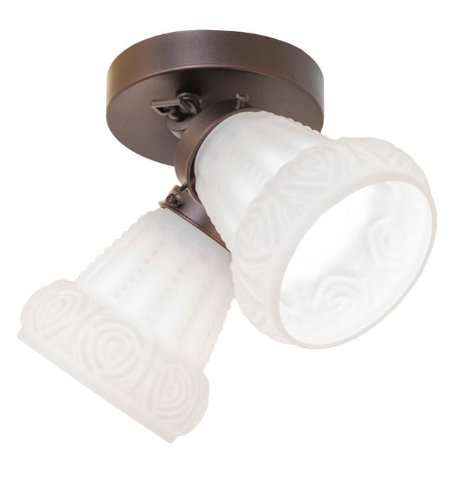Meyda Tiffany 254394 Two Light Flushmount, Mahogany Bronze